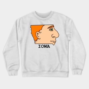 A funny map of Iowa Crewneck Sweatshirt